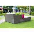 2017 Best selling PE synthetic wicker double daybed outdoor furniture